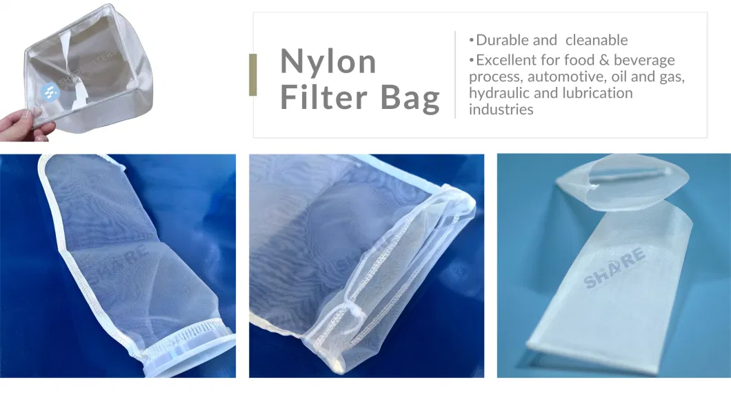 Nylon Monofilaments Mesh Bag Filter with Zinc Galvanized Steel Ring