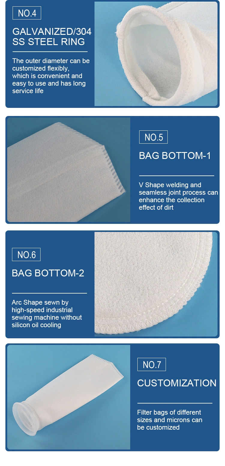 Superior Quality Standard & Customized Polypropylene PP Felt Filter Bags