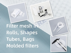 Rulolar, levhalar, şekiller, torbalar ve kalıplandırılmış filtrelerde Nylon & Polyester Filter Mesh